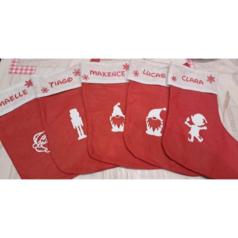Chaussette / botte de noël personnalisée