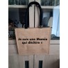 Sac personnalisé toile de jute 36X32X19 cm texte au choix