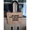 Sac personnalisé toile de jute 36X32X19 cm texte au choix