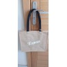 Sac personnalisé toile de jute 36X32X19 cm texte au choix