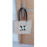 Sac personnalisé toile de jute 36X32X19 cm texte au choix