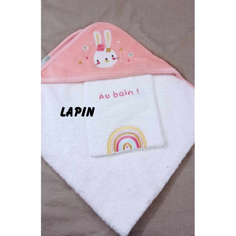 sortie de bain brodée un prenom (4 différentes)