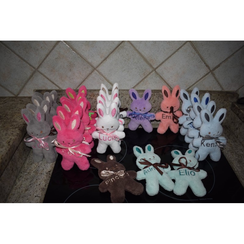 LAPIN 20 CM BRODÉ PRENOM