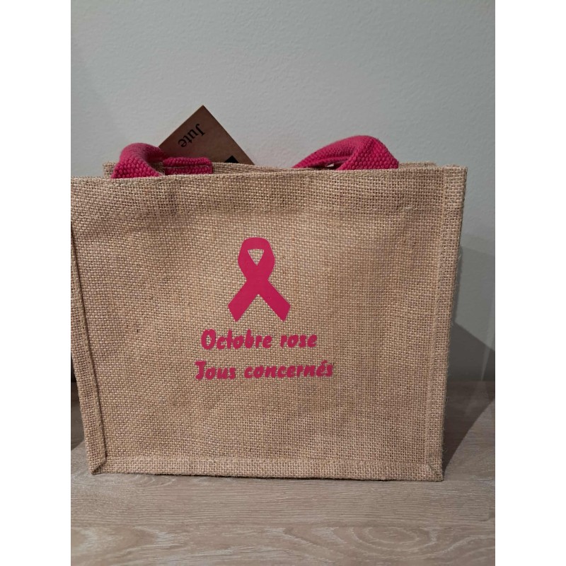 sac octobre rose 26 cm X 22 cm