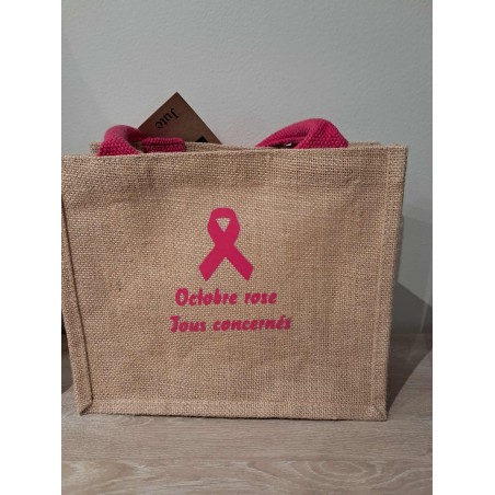 sac octobre rose 26 cm X 22 cm