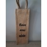 Sac en toile de jute pour 1 bouteille