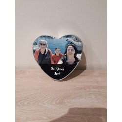 Boite en métal coeur