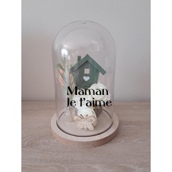 cloche garnie texte au choix