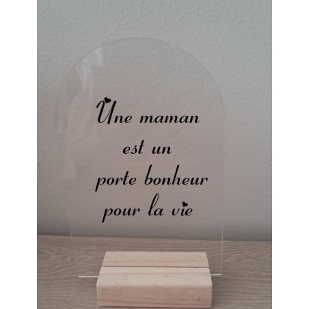 cadre  sur socle 15,5cm sur 9.50 cm  texte au choix