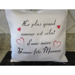 coussin  texte au choix