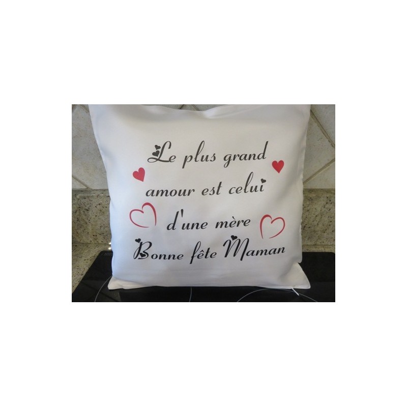 coussin  texte au choix