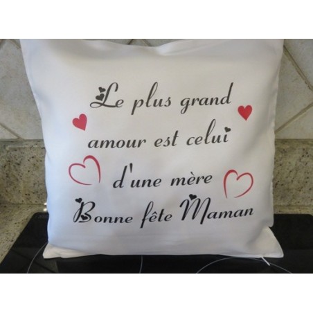 coussin  texte au choix