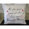 coussin  texte au choix
