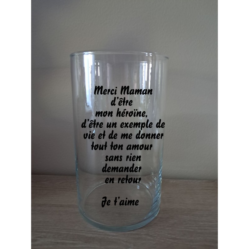 Grand Vase texte au choix