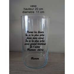 Grand Vase texte au choix