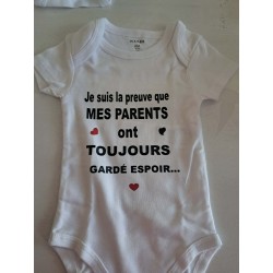 Body personnalisé Manches courtes