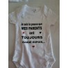 Body personnalisé Manches courtes