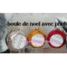 boule avec la photo de vote choix existe en 3 couleurs or , argent et rouge