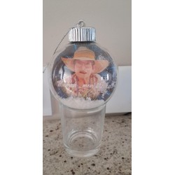 boule de noel neige avec la photo de votre choix