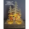 sujet de Noël lumineux porte bougies de 20 cm de haut