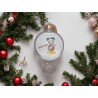 Boule de Noël  avec neige
